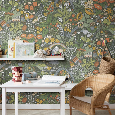 Galerie Resan Blue Taget Train Journey Mural from B&Q