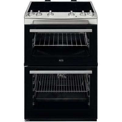 Aeg Cix6500AbmStainless Steel Induction Electric Double Oven Cooker77/39L CapacityA Energy Rating from B&Q