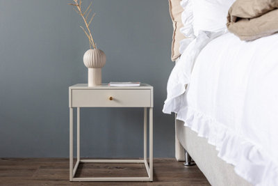 Beige Bedside Table W43Xh50Cm With Drawer from B&Q