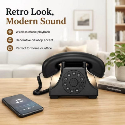 Blucore Retro Telephone Bluetooth Speaker With White Noise