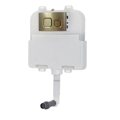 Nes Home Dual Flush Concealed Cistern And Brushed Brass Push Button - Image 3