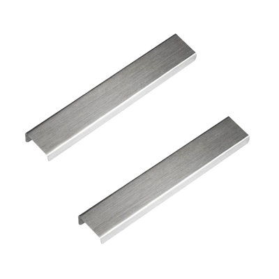 Nes Home Brushed Silver Handles For Vanity With Fixing (Pair) - Image 3