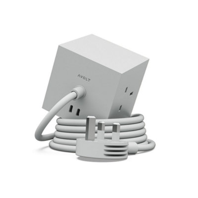Avolt Square 1 Power Extention LeadWith Usb-C Gotland Grey from B&Q