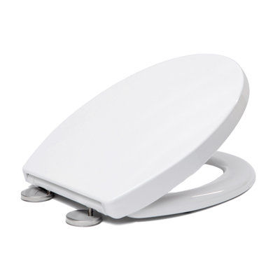 Sinobath Durable Plastic Toilet Seat With Soft Close Mechanism from B&Q