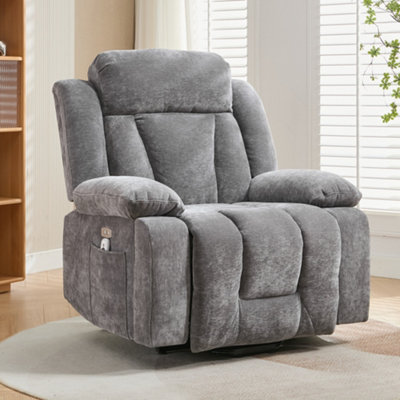 Abrihome Electric Power Lift Recliner Chair Sofa With Massage And Heat For ElderlyHeavy Duty And Safety Reclining Mechanism Fabric Sofa from B&Q