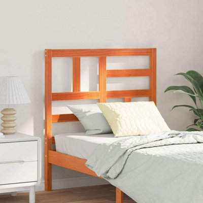 Berkfield Bed Headboard Wax Brown 80.5 X 4 X 104 Cm Solid Pine Wood from B&Q
