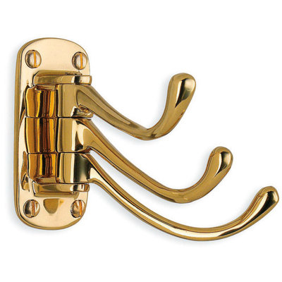 BeslagsbodenCoat HookTriple In Polished Bass FinishSwingHeight 82 mm from B&Q