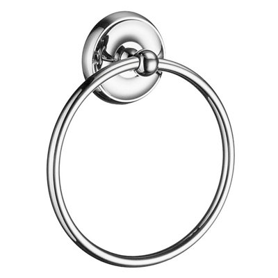 Smedbo Towel Ring Wall Mounted Bathroom Storage Non Rust Brass