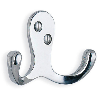 BeslagsbodenDouble Towel Hook In Polished ChromeHeight 44 mm from B&Q
