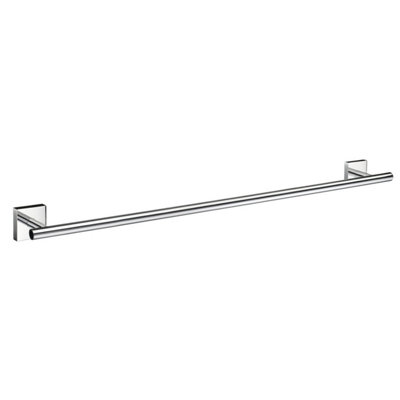 B&Q -  Polished Chrome Single Towel Rail 64.8Cm/25.5" Wall Mounted With Concealed Screws Bathroom Towel Holder