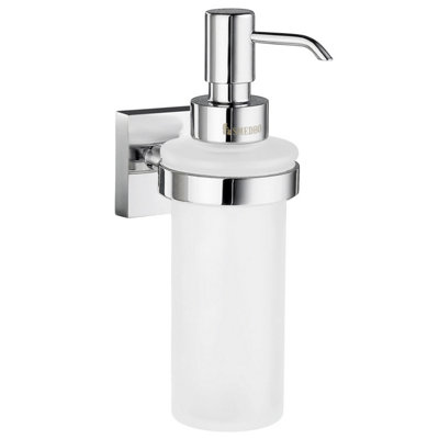 Smedbo Frosted Glass 200Ml Soap Dispenser With Square Wall Mount from B&Q