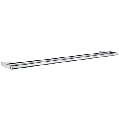 Smedbo Polished Chrome Double Towel Rail 60Cm/23.6" Wall Mounted With Concealed Screws Bathroom Towel Holder from B&Q