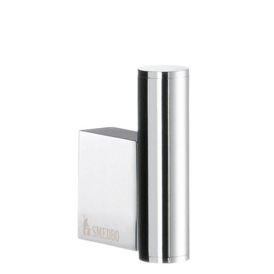 B&Q -  Polished Chrome Towel Hook Wall Mounted Bathroom Storage