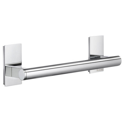 B&Q -  Polished Chrome Grab Bar 25Cm Toilet Handle Or Bath Shower Safety Hand Rail For ElderlyDisabledSeniors Mobility Aid