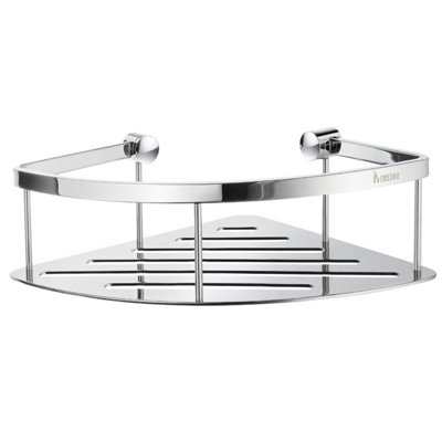 Smedbo Corner Shower Basket Wall Mounted Soap Caddy Storage Shelf from B&Q