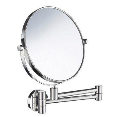 Smedbo Polished Chrome Double Sided MirrorWall Mounted Extendable Swing Arm Swivel 7X Magnification Bathroom Makeup Or Shaving from B&Q