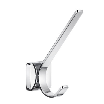 B&Q -  Polished Chrome Bath Robe Hook Wall Mounted Bathroom Storage
