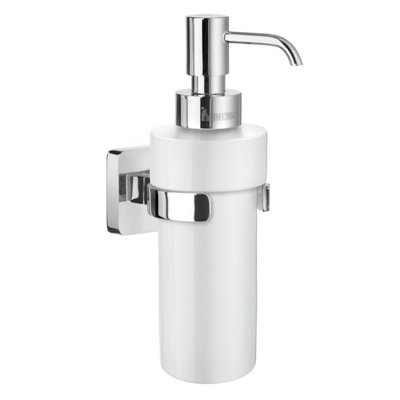 Smedbo Porcelain 200Ml Soap Dispenser /w Polished Chrome Wall Mount from B&Q