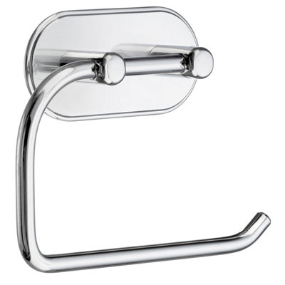 B&Q - BeslagsbodenDesign Toilet Roll Holder In Polished Chrome Self-Adhesive