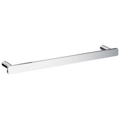 B&Q -  Polished Chrome Towel Rail 40Cm/15.7" Wall Mounted With Concealed Screws Bathroom Towel Holder