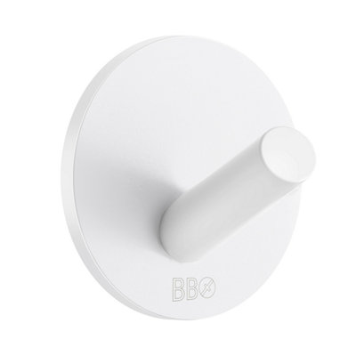 BeslagsbodenSingle HookWhiteSelf-Adhesive from B&Q