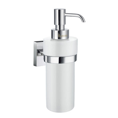 Smedbo Porcelain 200Ml Soap Dispenser With Square Wall Mount Holder from B&Q