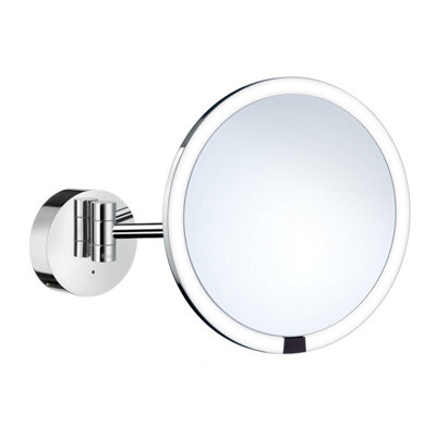 Smedbo Chrome Shaving Make Up Led Mirror Usb Charging 7X Magnify from B&Q