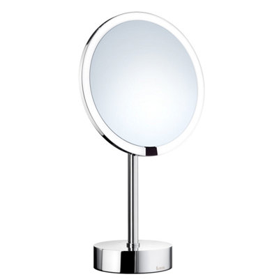 Smedbo Chrome Shaving Make Up Led Mirror Usb Charging 7X Magnify from B&Q