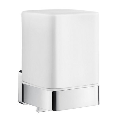 Smedbo Porcelain Tumbler With Polished Chrome Wall Mount Holder from B&Q