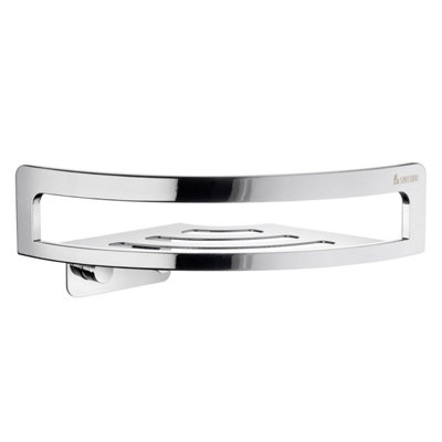 Smedbo Chromed Stainless Steel Corner Shower Basket Soap Caddy from B&Q
