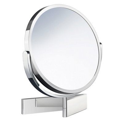 Smedbo Polished Chrome Double Sided MirrorWall Mounted Extendable Swing Arm Swivel 7X Magnification Bathroom Makeup Or Shaving from B&Q