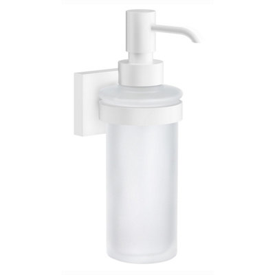 Smedbo Frosted Glass 200Ml Soap Dispenser With Square Wall Mount from B&Q