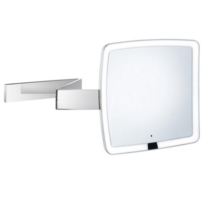 Smedbo Chrome Shaving Make Up Led Mirror Usb Charging 7X Magnify from B&Q