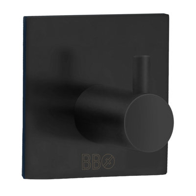 BeslagsbodenSingle Hook. Black. Self-Adhesive. 45 X 45 mm. from B&Q