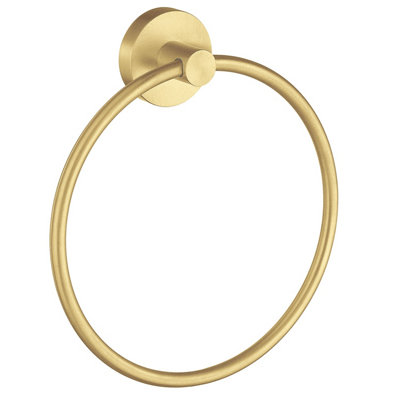 Smedbo Towel Ring Wall Mounted Bathroom Storage Non Rust Brass