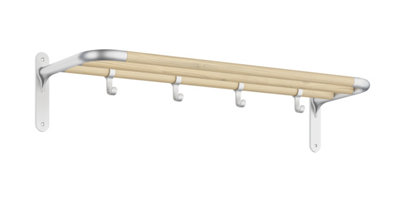 BeslagsbodenShoe/hat Rack With 4 Hooks. Matt Grey/beech. from B&Q