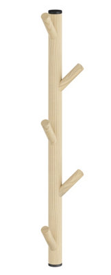 BeslagsbodenCoat Rack5 Hooks. Beech/matt Black. Vertical. from B&Q