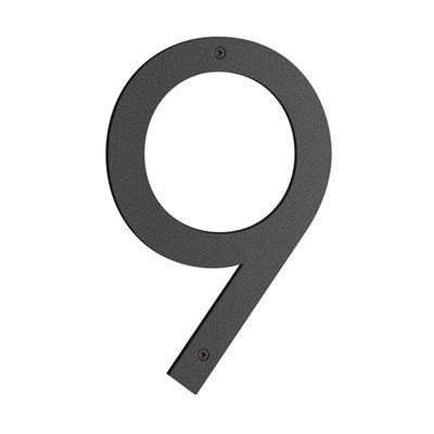 Beslagsboden Nordic House Number 9. Matt Black. Height 230 mm. Complete. from B&Q