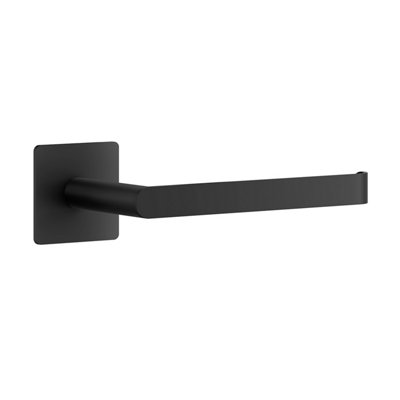 BeslagsbodenCube Toilet Roll Holder. Matt Black. Self-Adhesive. from B&Q