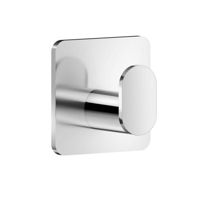 BeslagsbodenCube Single Hook Mini. Polished Stainless. Self-Adhesive. from B&Q