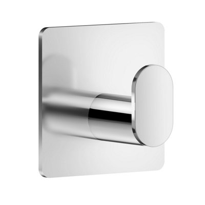 BeslagsbodenCube Single Hook. Polished Stainless Steel. Self-Adhesive. from B&Q