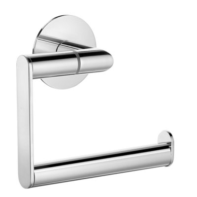 B&Q -  Polished Chrome Toilet Roll Holder With Self Adhesive Mount