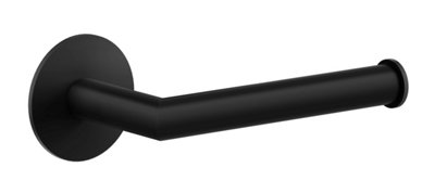 Rackhams Black Matt Self Adhesive Wall Mounted Toilet Roll Holder - Image 2