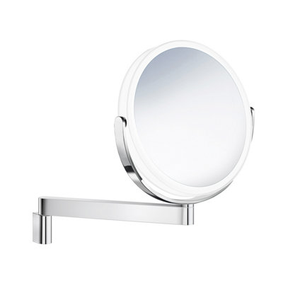 Smedbo Chrome Make Up Led Mirror 7X Magnification Swivel Arm from B&Q