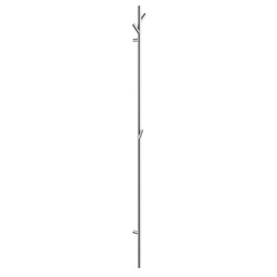 B&Q -  Polished Stainless Steel Vertical Hanger Towel Hooks (H)172Cm Wall Mounted Bathroom Storage Robe Hooks Clothes Coat Hanger