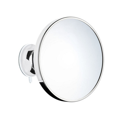 Beslagsboden Polished Chrome Bathroom Mirror (200mm) Suction Cup Wall Mount Adjustable 7X Magnification Makeup Shaving Mirror from B&Q