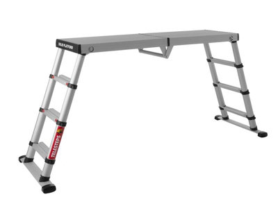 Telesteps 150Kg Solid Line Working Platform Wide Steps And Portable TEL61209601 - Image 8