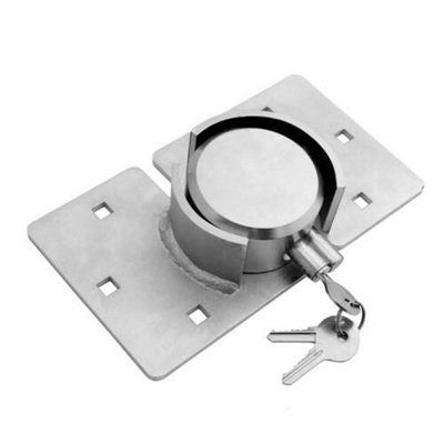 73mm HEAVY DUTY Round Padlock & Hasp Van/Shed/Shutter/Door 3 Key Security Lock