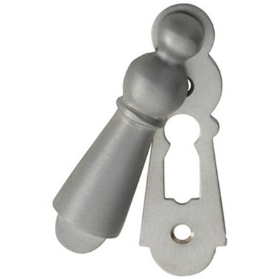 73mm Large Lock Profile Escutcheon 40mm Fixing Centres Satin Chrome
