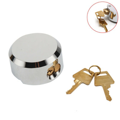 73mm Round Padlock Chrome WITH 2X KEYS